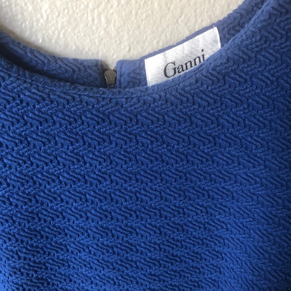 Anthropologie Ganni Blue Shift Dress - Picture 5 of 8